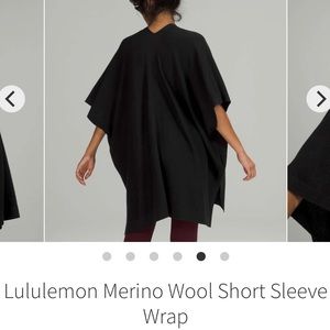 Lululemon Merino Wool Short Sleeve wrap